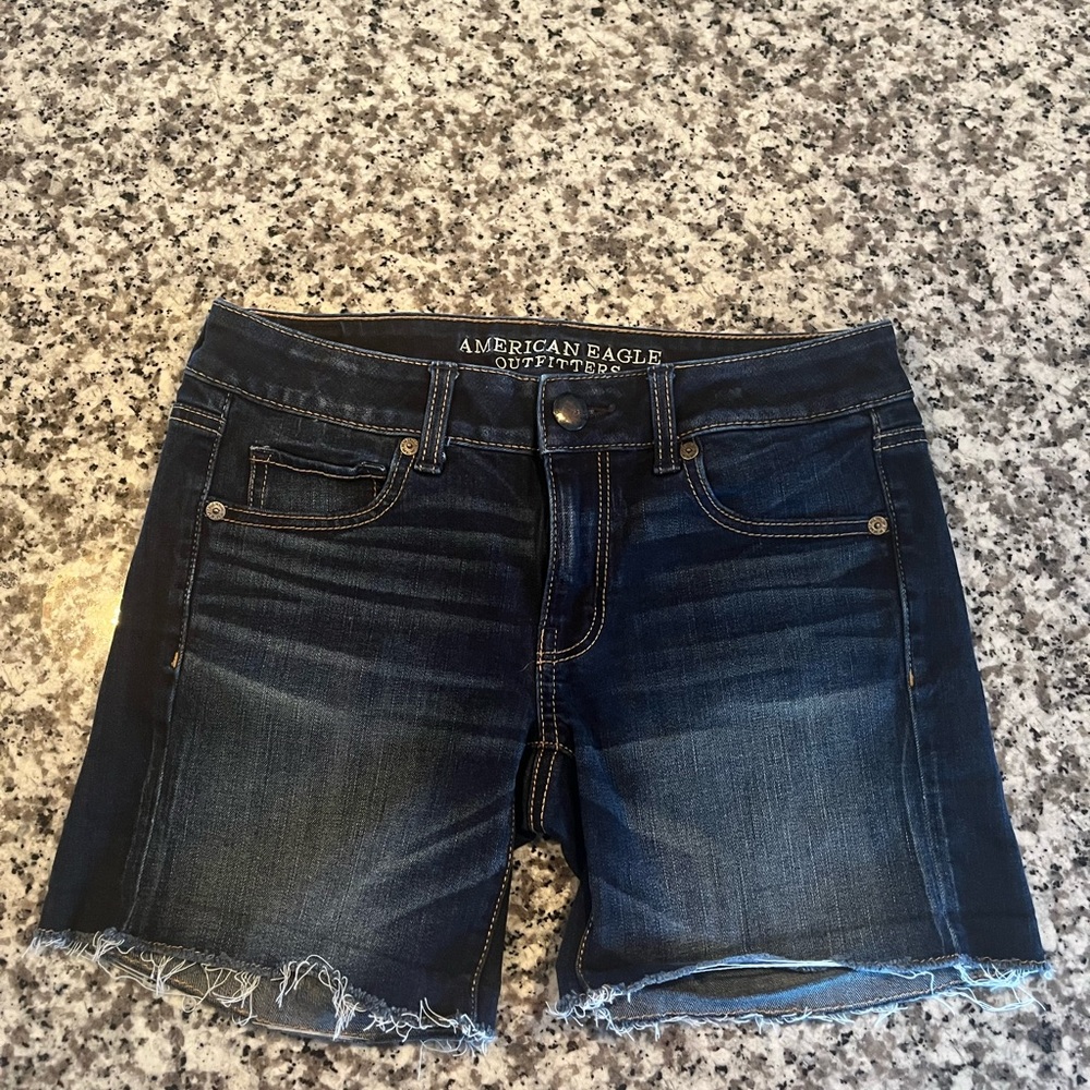 American Eagle midi Jean shorts.